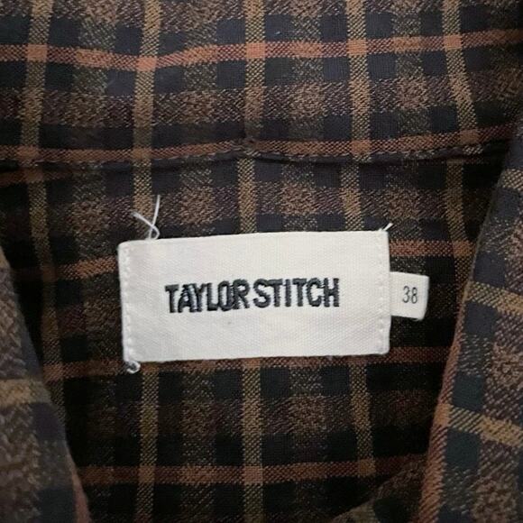 Taylor Stitch The Jack Academy Plaid Everyday Oxford Size 38 Small - Picture 3 of 5